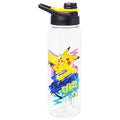 Silver Buffalo Pokémon Skate Graffiti Electrifying Pikachu Water Bottle with Screw-On Lid, 28 Ounces - color: Pokemon Electrifying Pikachu, size: 28 Ounces