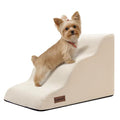 Aodisman Dog Stairs for Small Dogs,3 Step Dog Ramp for Couch,Non-Slip Steps | Pet stairs help small dogs, old cats, and puppies reach couches and chairs easily, durable indoor dog steps,15.4" H,Beige - color: Beige