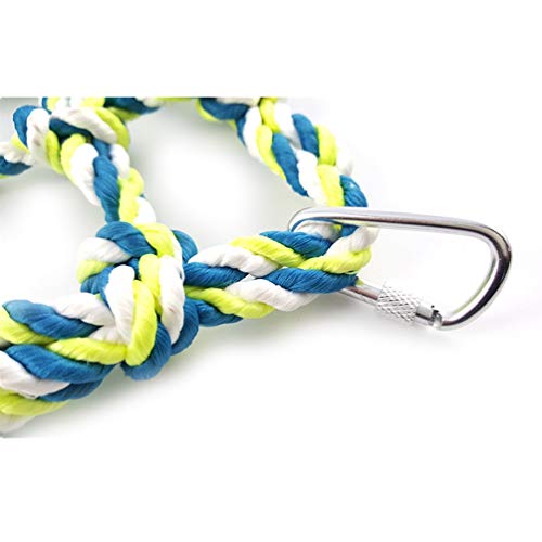Litewoo Bird Climbing Cotton Rope Net Toy Grid Hammock for Parrot Rat Chinchilla Ferret Swing Thick Chew Rope Hammock Hanging Toys Cage Accessory (Small Size) - color: S: 7.87 x 11.02inch/ 20 x 28cm