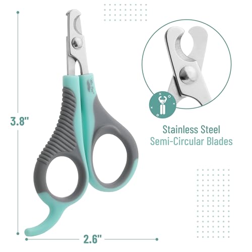 Mr. Pen- Cat Nail Clipper, Stainless Steel | Professional Sharp Cat Claw Trimmer for Small and Medium Cats, Pet Nail Clipper with Sturdy Non Slip Handle - color: Blue & Gray