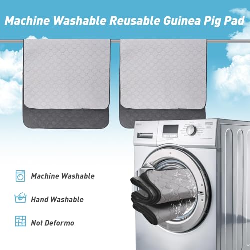 2 Pack Guinea Pig Cage Liners, 14'' X 28'' Washable Guinea Pig Pee Pads, Non Slip Reusable Super Absorbent Guinea Pig Training Mat Bedding Fleece for Small Animals Hamster Rabbit Chinchilla Rat - size: C&C 1x2(14" x 28") 2Pack