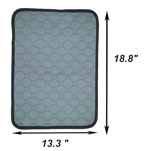 Shelltech Shelletech 2 Pack Guinea Pig Cage Liners, Washable Guinea Pig Pee Pads Reusable Absorbent Bedding Non Slip Pads for Small Animals Hamsters Chinchillas Rats (13.3 ""× 18.8""), Dark Grey - size: 13.3 "× 18.8"