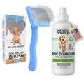Small Slicker Brush & Lavender Detangler Spray Pack, Dog Grooming at Home | Best Brush For Long Haired Dogs, Dematting Comb & Detangling Spray For Goldendoodle Coats, Puppy Matting Grooming Supplies - size: Small Brush & Detangler Spray