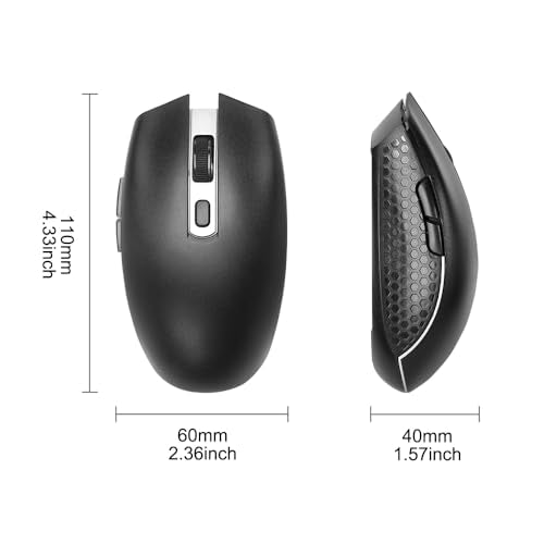 Single-Mode Wireless Mouse with Ergonomic Design, Comes with a USB Receiver, Suitable for Gaming, Office, and Entertainment use, Compatible with laptops and Desktop Computers. - color: Gray