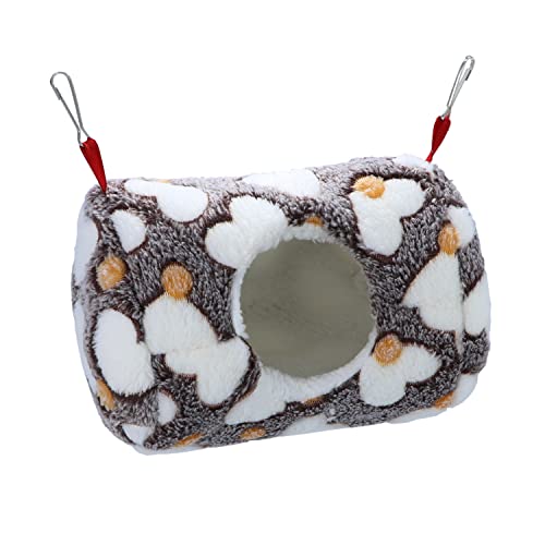 Wontee Hamster Hammock Warm Bed House Small Animal Hideout for Hamsters Gerbil Young Rat Mouse (Coffee) - color: Coffee
