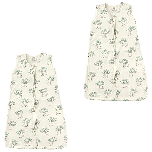 Touched by Nature Baby Organic Cotton Sleeveless Wearable Sleeping Bag, Sack, Blanket, Birch Tree 2-Pack, 6-12 Months - color: Birch Tree 2-pack, size: 6-12 Months