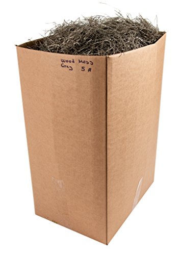 SuperMoss (21620) Aspen Wood Excelsior - Natural Wood Moss Filler for Gift Baskets, Chicken Nesting Boxes, Pet Hamster Bedding, Indoor Plants & Crafts, 2,590 cu in, Grey - color: Gray, size: Appx. 5 lb Bulk Case