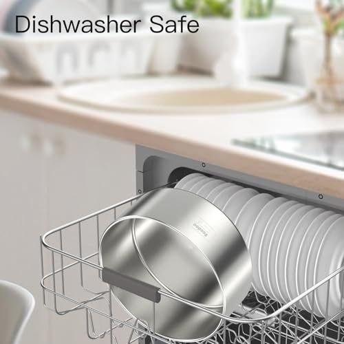 2L Double Layers 304 Stainless Steel Dog Bowl - Insulated & Durable | Non-Slip Base | Easy to Clean | BPA-Free Safe Dog Food and Water Bowl - color: 2L