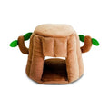 GuineaDad Tree Stump Hidey – Guinea Pig Bed & Hideout | Small Animal Bed & Cozy Guinea Pig House | Plush Tree Stump Hut & Hideaway for Rabbits & Pets (Small)