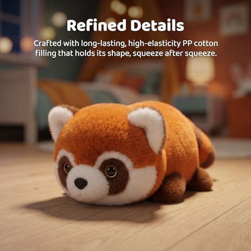 YUKOUQIAN Red Panda Stuffed Animal Cute Panda Plush Doll Toy 8 inch for Girls Boys Christmas (tranf Panda red Panda) - style: tranf panda red panda