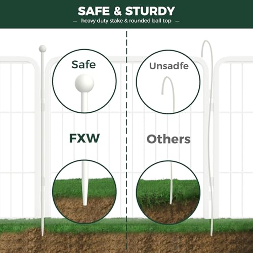 FXW Rollick Dog Playpen, Indoor, Yard & RV Camping, 24" H, 16 Panels | Easy setup, Heavy-duty, DIY layouts, Walk-through gate, for Puppies & Small Dogs, Patented - color: White, size: 24"H