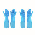 Pet Grooming Gloves Pet Hair Remover Cat, Dog Washing Gloves Silicone Heat Resistant Cleaning Gloves with High-Density Teeth Grooming Gloves for Dogs, Cats, Horses, Rabbits (2 Pairs - Blue) - color: 2 Pairs - Blue