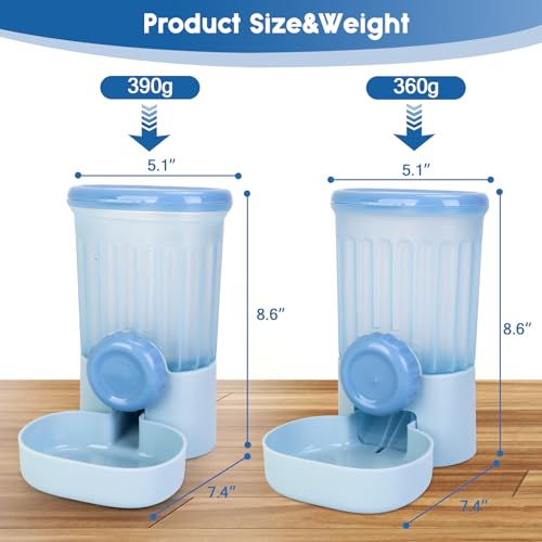 35oz Rabbit Feeder Guinea Pig Water Bottle,Hanging Automatic Food Water Dispenser,Food Feeder for Ferret Guinea Pig Rabbit Cat Bunny Cage Accessories - color: Blue