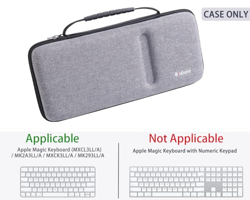 Hard Case Compatible with 67 68 Keys Apple Magic Keyboard MLA22LL/A + Magic Trackpad + Apple Magic Mouse,Gray - color: Gray