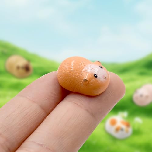HOMICO 32 Pieces Mini Guinea Pig Animals Tiny Resin Animals for Dollhouse Fairy Garden Landscape Aquarium Party Decoration - style: Guinea Pig