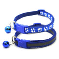 Puppy Collar with Bell, 2-Pack Basic & Reflective Cat Collar with Bells for XXS Xs Small Pet Dogs Boy Tiny Kitten Male Animal, Blue Neck 7-12 inch | Paw Print & Reflective Style, Removable bell, Adjustable, For XXS XS Tiny Male Dogs & Boy Cats Kitten,10 C