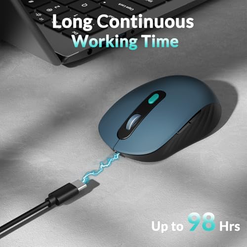 Keychron BM25 Silent Quiet-Click Mouse, Ergonomic Rechargeable Mice with Tri-Mode, 2.4G/Bluetooth 5.2/Wired, 1000Hz Polling Rate, Adjustable DPI, Programmable for Mac, Windows, Linux - Space Gray - color: Gray