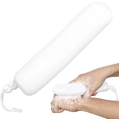 Bath Brush Head with Sponge,Back Scrubber Bath Mesh Bath Body Brush Head for Elderly Aid Bathing and Shower (Blue Head) - size: Blue (Head Only)