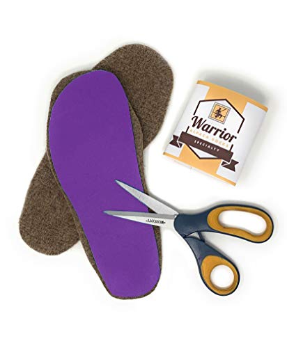 Warrior Alpaca Socks - 100% Alpaca Wool Felted Insoles & Liner Inserts for Shoes & Boots, Men & Women, 1 Pair - Cut to Size - Made in USA (Small) - size: Small