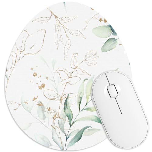 Rimilak Small Mouse Pad 8.2 x 7 Inch, Irregular Mini Mousepad, Boho Leaves | Non-Slip Rubber Base, Waterproof Compact Mouse Mat for Laptop Computer Wireless Mouse Keyboard Home Office Travel - color: Boho Leaves, size: 8.2L x 7W inches