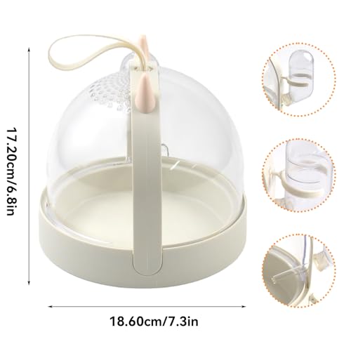 Hamster Portable Cage Travel Case,Hamster Carrying Cage High Permeability Guinea Pig Travel Cage with Water Bottle Travel Carrier for Gerbils Mice Guinea Pigs Sugar Glider(White) - color: 【White】