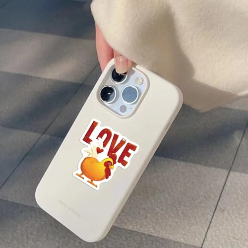 50Pcs Cute Chicken Stickers, Funny Farm Animal Waterproof Vinyl Stickers, Aesthetic Chicken Decals for Water Bottles Laptop Skateboard Journal, Cup, Farm Party Favors for Kids Teens - color: Chicken-1