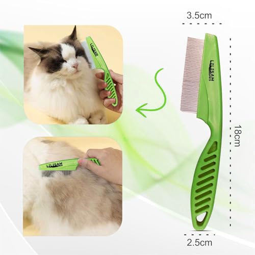 Pet Self Cleaning Slicker Brush and Grooming Comb - Gently Removes Loose Hair, Tangles, and Dirt - Skin Friendly Deshedding Grooming Tool for Hair Dogs & Cats - Pet Supplies Accessories (Green) - color: Green