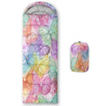 QOOMO Camping Sleeping Bags,3 Season Warm & Cool Weather,Lightweight,Waterproof Sleeping Bags for Adults & Kids,Traveling,and Outdoors,Camping Gear Equipment - color: colorful butterfly