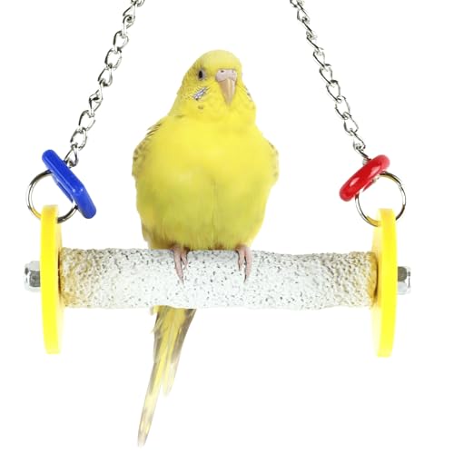 Sweet Feet and Beak Roll Bird Swing, X-Small, Outdoor Pedicure Perch, Yellow - color: Yellow, size: 4.5" Xsmall