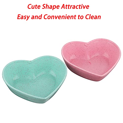 3 Pack Hamster Food Dish Small Cute Shape Food Bowl for Hamster Hedgehog Small Animals (Green, Blue and Pink)
