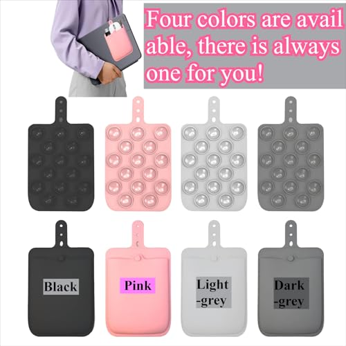 Reusable Compact Silicone Mouse Pouch for Laptop, Mouse Holder for Wireless Mouse, Mouse Sleeve for Laptop with Strong Suction for iPad/MacBook Use (Pink)