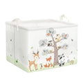 Clastyle 36L Large Woodland Animal Tree House Baby Basket Rectangle Deer Fox Squirrel Shelf Basket with Handle Collapsible Book Toy Clothes Towel Nursery Storage Basket | Waterproof Large Dirty Clothes Book Gift Toy Organizer Bin, Nursery Playroom Bedroom