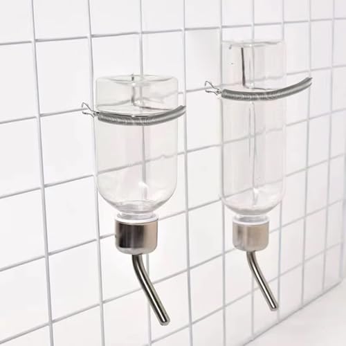 10 Pcs Guinea Pig Water Bottle Holder - Stainless Steel Spring Clips - Drinking Dispenser Fastener for Small Pets, Rabbits, Guinea Pigs, Hamsters