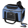 Top-Expandable Small Pet Carrier 18"x11"x11" Airline Approved | for Delta/American/United Airlines, Lockable Safety Zippers and Anti-Scratch Mesh, Soft-Sided, Pets Under 10 Lbs, Blue - color: Blue, size: 18.0"L x 11.0"W x 11.0"H