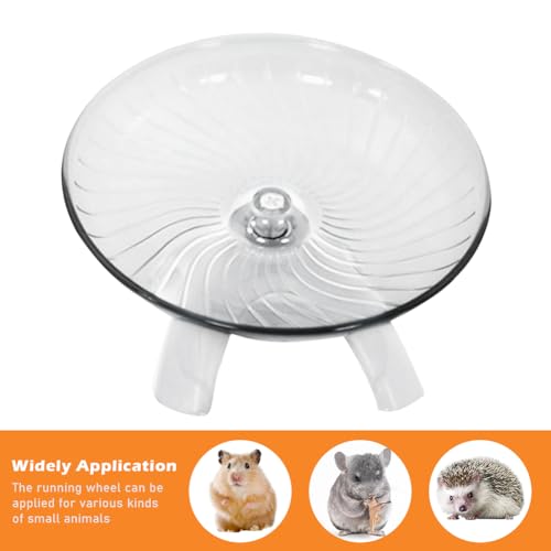 Hamster Wheel, Hermit Crab Climbing Toys Silent Exercise Running Wheel, 13cm Small Animal Exercise Wheels Hermit Crabs Wheel for Hamsters, Gerbils, Mice or Other Small Animals - size: White:13cm/5.12inch