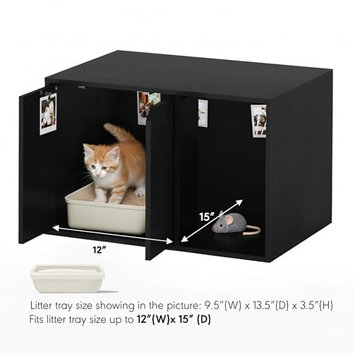 Furinno Peli Litter Box Enclosure, Small, Americano - color: Americano, size: Small