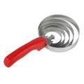kathson 5 Rings Curry Comb Horse Brush Scraper Reversible Stainless Steel Livestock Shedding Comb with Soft Touch Grip for Dog Horse Grooming Supplies (Red)
