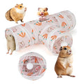 Tunnels with 3-Way Entrance - Cozy, Washable Guinea Pig Hideout - Interactive Cage Toys (Pink Hamsters) - color: Pink Hamsters