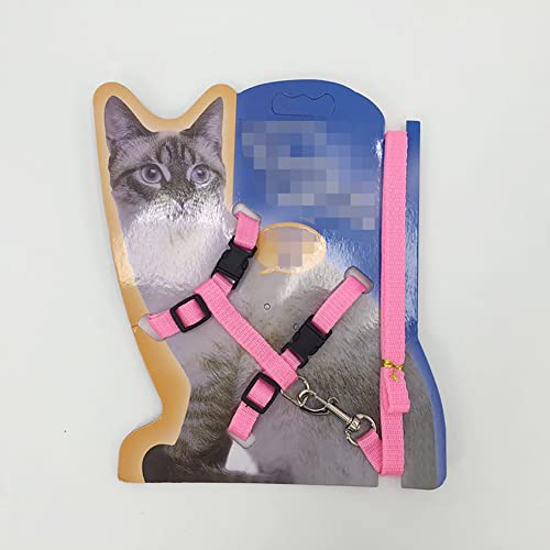 2 Pcs Adjustable Bunny Rabbit Harness with Leash Cat Puppy Walking Harness Leash Pet Harness Leash for Pigs Hamster Small Animals Pink and Light Blue - color: Pink and Light Blue