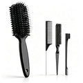 Curl Defining Brush, Curly Hair Brush, Slick Back Hair Brush, For Combing and Shaping Curls in All Hairstyles to Reduce Pulling (Black) - color: Black