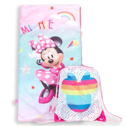Jay Franco Disney Minnie Mouse Bowtique Slumber Sack - Cozy & Warm Kids Lightweight Slumber Bag/Sleeping Bag (Official Disney Product) - color: Pink - Minnie Mouse