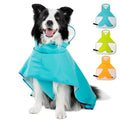 Dog Raincoat,Dog Rain Jacket Poncho with Hood and Leash Hole(Blue,3XL) | Windproof,Waterproof,Leash Loop,Adjustable - color: Neon Blue, size: 3XL(39-50lbs)