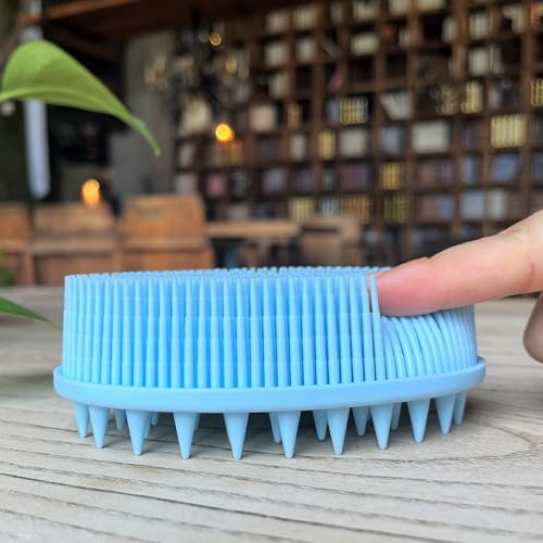 Premium Sensory Brushes for Kids or Autism,Soft Silicone Body Scrubber,2 in 1 Sensory Room Occupational Therapy,Silicone Loofah,Pets Shower Brush Bath Brush Shampoo Brush (3pcs(Spiked)) - color: 3pcs(spiked)