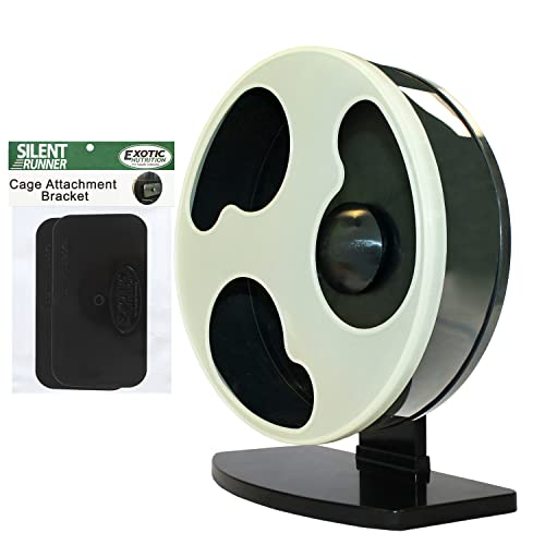 Silent Runner Glow Wheel - 12" Regular - Exercise Wheel + Cage Attachment - Silent, Fast, Durable Exercise Wheel - Sugar Gliders, Hamsters, Female Rats, Mice & Small Pets - size: Wheel + Cage Attachment