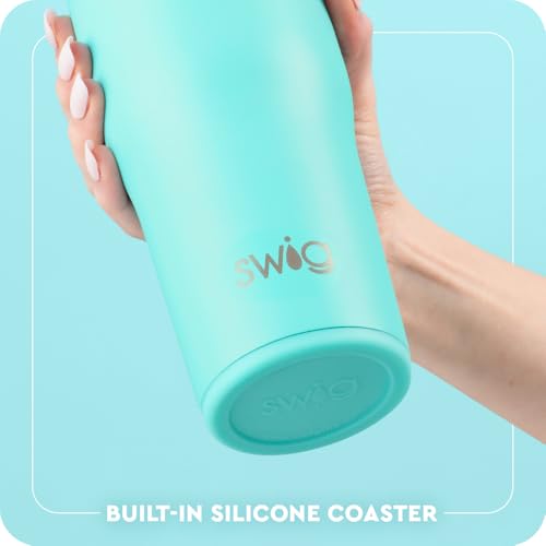 Swig Life 30oz Leakproof To-Go Tumbler with Handle, White Golf Ball | Leakproof Lid - Triple Insulated Stainless Steel - Handle & Straw Included - Cup Holder Friendly - Dishwasher Safe - color: White Golf Ball