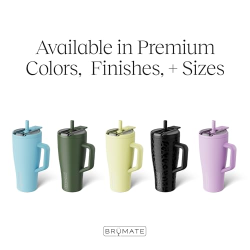 BrüMate Era Flip 30oz Tumbler with 100% Leakproof Covered Straw Lid | Hygienic Covered Straw | Insulated Stainless Steel Water Bottle with Handle | Cup Holder Friendly | BPA-Free (Sage) - color: Sage, size: 30 Ounces