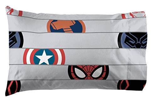 Jay Franco Kids Sheet Set with Fitted, Flat Sheets & Pillow Cover - Ultra-Soft Bedding with Pillowcase for Room Decor, Gray - Avengers, 3 Piece Twin - color: Gray - Avengers, size: 3 Piece Twin