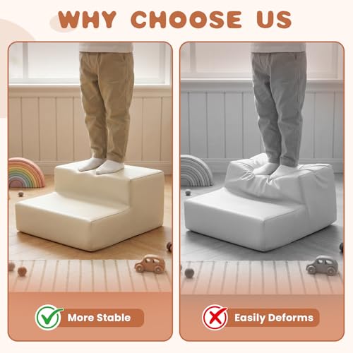 Sumbababy Climbing Foam Blocks for Toddlers: Waterproof Pu Leather Soft Climber - 4 Pcs Toddler Indoor Climbing Toys - Kids Outdoor Playground Playset Best Gift Preschool Daycare Supplies（Green/Brown） - style: Green/Brown