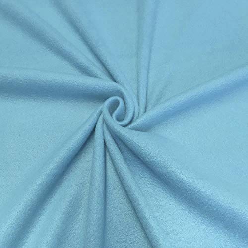Barcelonetta | Fleece Fabric | Blanket Fabric | 36"X60" | Polar Fleece | Soft, Plush, Anti-Pill | Poncho, Pillow Cover, PJ Pants, Cushion, Liners, Eye Mask (Baby Blue, 1 Yard) - color: Baby Blue, size: 1 Yard