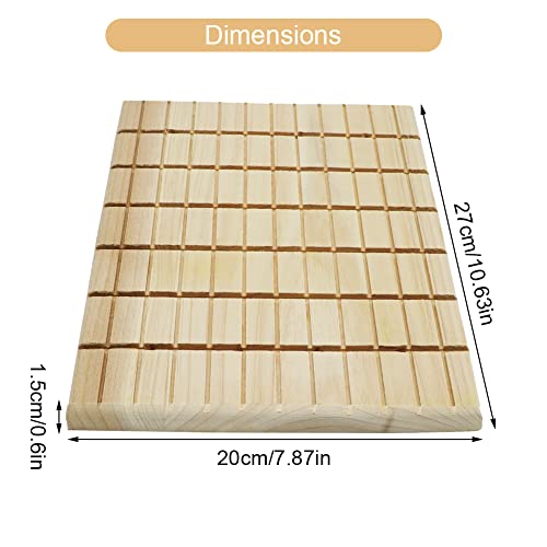 Litewoo Rabbit Scratch Board Claws and Teeth Care Chew Toys Bunny Wood Pad | Natural wood, antiskid & edible, rabbit scratch board for digging/chewing, for chinchilla/guinea pig, 10.63"x7.87"x0.6" - color: A 10.63x7.87 inch